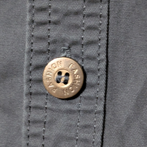 Polo Mano Men's Outdoors Utility Long Sleeve Grey Button Down Shirt Size Medium - Picture 11 of 12